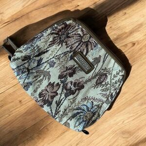 Vintage Jordache Tapestry Floral Makeup Bag Purse Clutch Bag Pouch